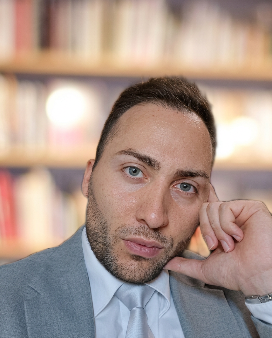 Nicola Maiello, fondatore della Maielleutica, in giacca e cravatta